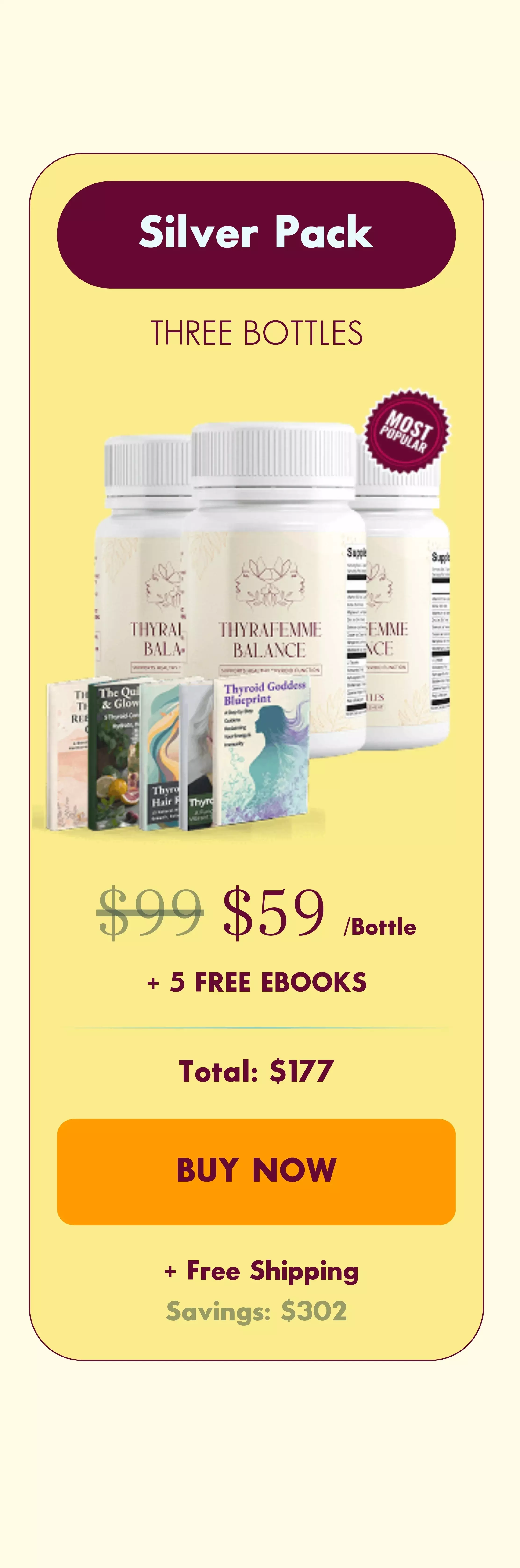 Thyrafemme Balance™ 3 bottles pricing